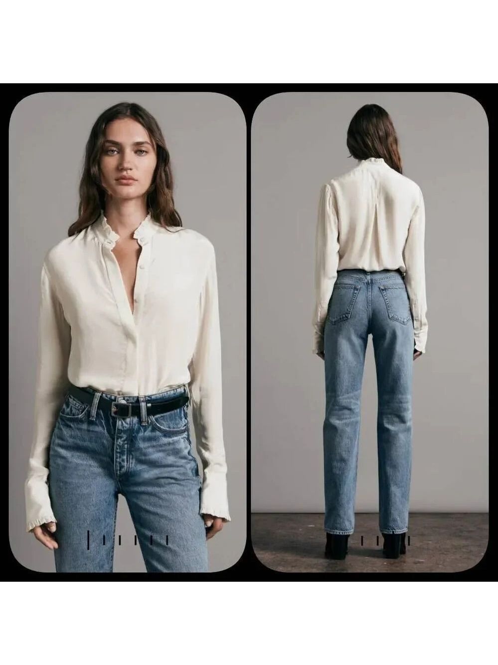 Rag & Bone JordaN long Sleeve Top Size M